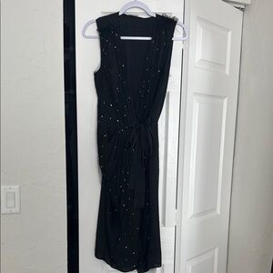 Beautiful L'AGENCE Black Sleeveless Wrap Dress
